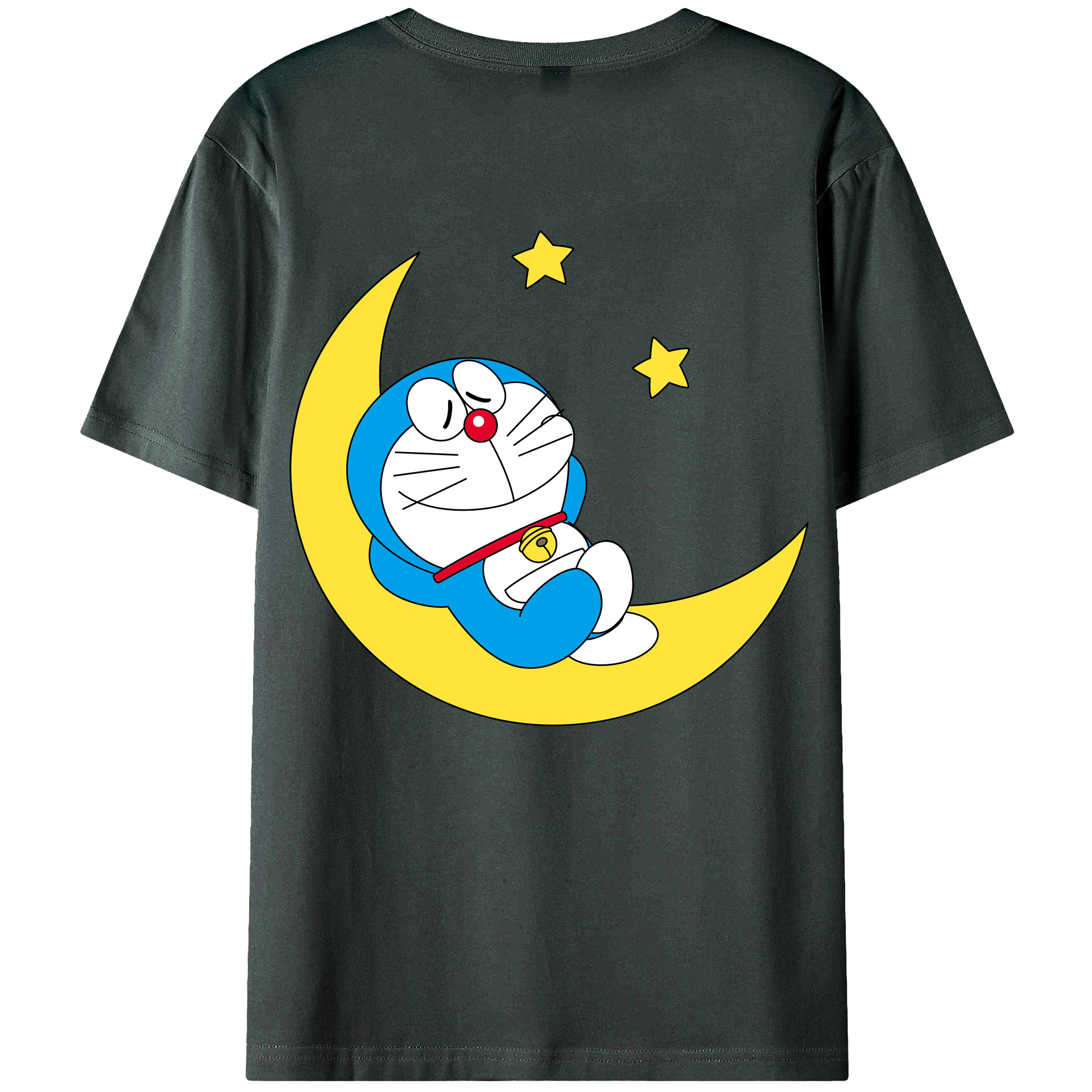 （画像用） ドラえもん Doraemon 綿100％ メンズ半袖Tシャツ（バックプリント） 通気性